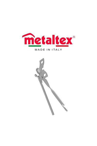 Metaltex 2-in-1 Can Opener with Cap Lifter – Durable Nickel-Plated Metal