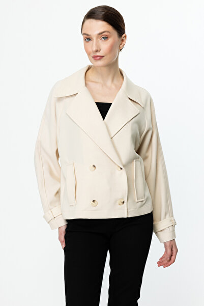 ON Kruvaze Yaka Kısa Ceket