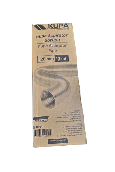 Kupa 10 mt aspiratör borusu telli