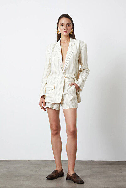 Beyyoglu Çizgili Mini Şort