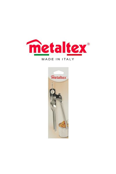 Metaltex 2-in-1 Can Opener with Cap Lifter – Durable Nickel-Plated Metal