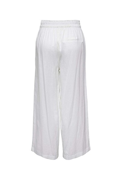 ONLY Onltokyo Hw Linen Blend St Pant Pnt Noos Women's Beige Trousers - 15259590