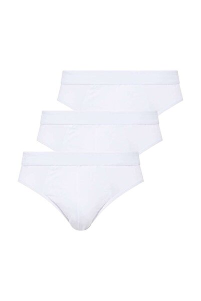 U.S. Polo Assn. Чоловічі білі одноколірні труси-сліпи 3 шт. Бавовна-модал - Б...