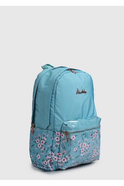 KAUKKO Σακίδιο πλάτης Kaukko K1733 Μαλακό Floral Μπλε