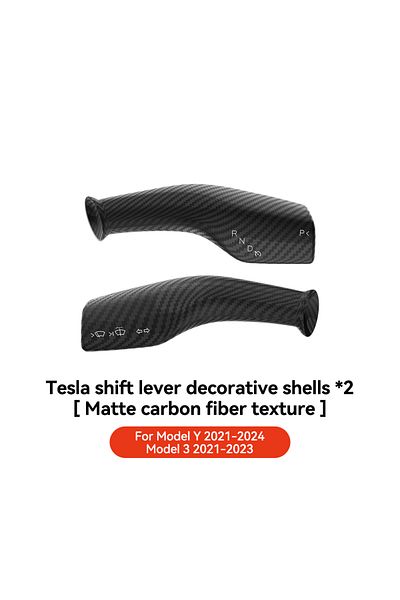 Choice Matte Carbon Fiber 1 Pair Yz Carbon Fiber Steering Wheel Whift Protection Cover For Tesla Model 3 Y