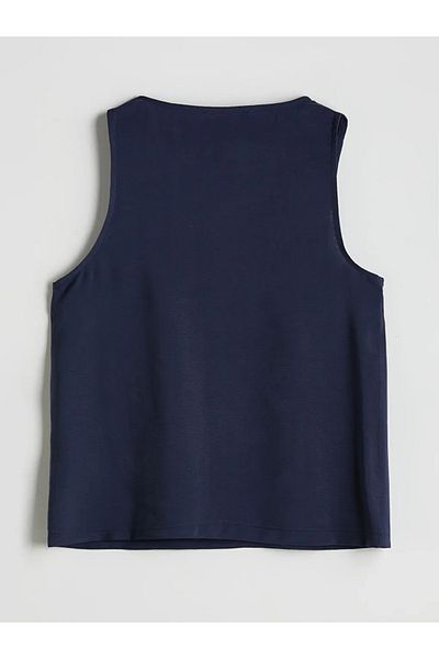 LC Waikiki Xside Navy Blue Crew Neck Women's Blouse