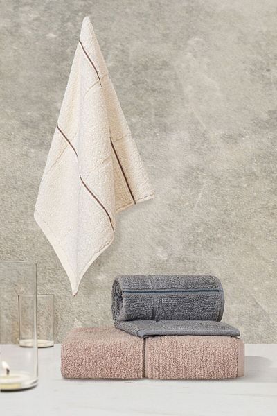 VAROL Square Series Micro Cotton 30x50cm Σετ πετσετών 3 τεμαχίων