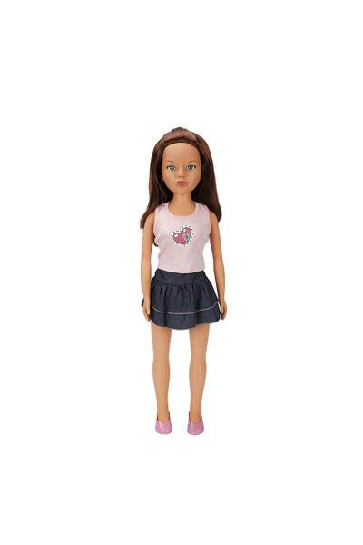 Nilly Toys Clara Casual Yürüyüş Arkadaşım 80 cm - Kot Etekli Oyuncak Bebek