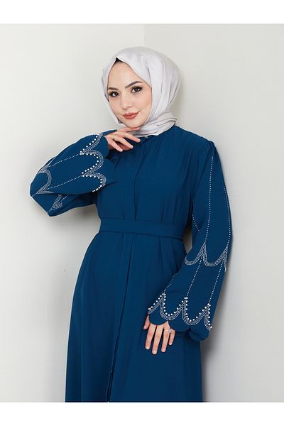 MY QILAM ΝΟΥΜΕΡΑ 10 FASHION Ρούχα Hijab Γυναικεία Φόρεμα με πέτρες μανίκια 10NMR4003