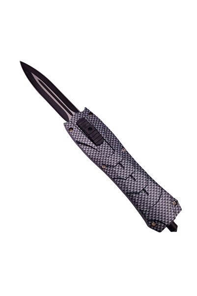 Depox Automatický lovecký nůž IdeallStore, PVC, futuristická čepel, 23 cm, šedý