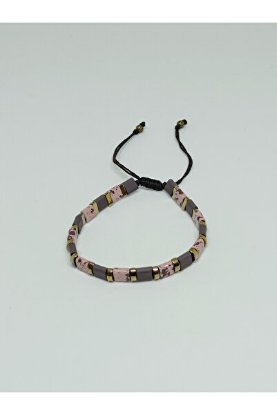 mama india alaçatı Adjustable Unisex Hematite Natural Stone Bracelet No:1