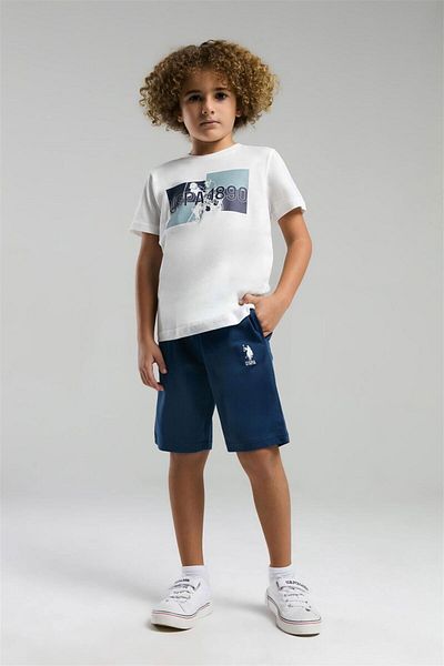 U.S. Polo Assn. U.S. Polo Assn. Boy Bermuda Shorts Suit White Us2012-4
