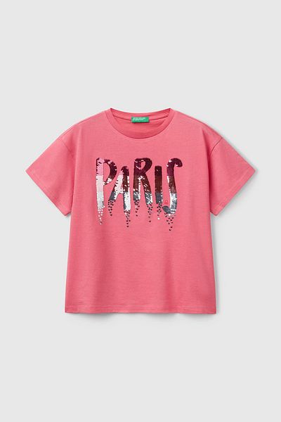 Benetton Girl's Bnt T-Shirt - Pink