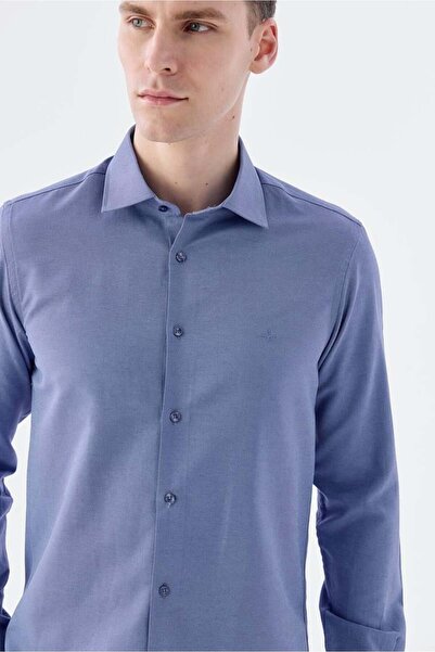 Jakamen Синя сорочка з бавовни, зручна посадка, легко прасується