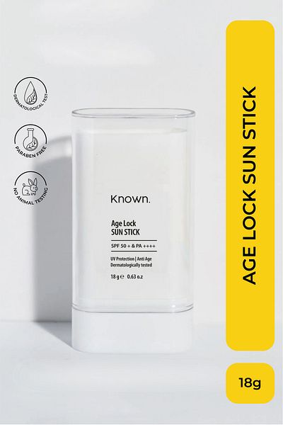 KNOWN. Age Lock Stick Sunscreen 50+ Spf |   Anti-Aging – Matte Finish – Daily Use