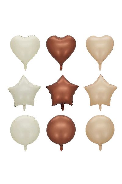 ATAKENT PARTİ Metallic Shiny Heart Balloon Foil Set of 5 18 Inch 35-40 cm