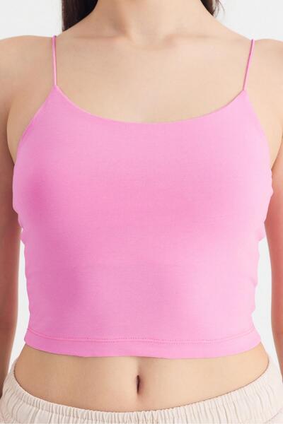 Rays Pink Thin Strap Fitted Basic Undershirt 947