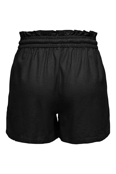 ONLY ONLCARO Women's Black Shorts - HW PB LINEN BL SHORTS PNT -15318571