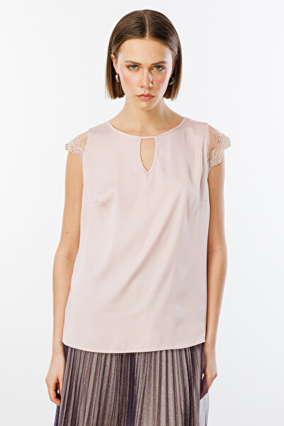 Ekol بلوزة بدون أكمام بتفاصيل دانتيل