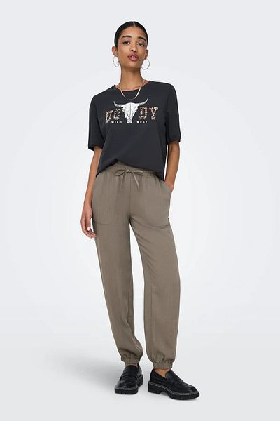 ONLY Only Women's Onlbolzano Comfortable Fit Waist Tied Pocket Trousers 15352641   Mink