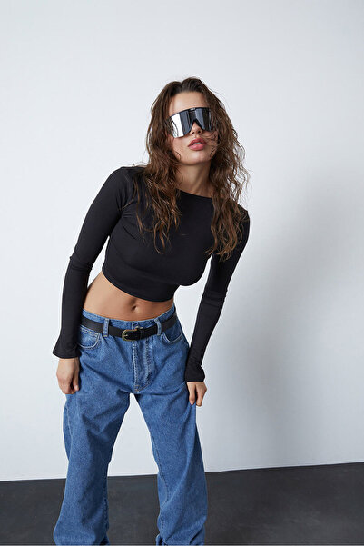 Beyyoglu Sırt Dekolte Uzun Kollu Body