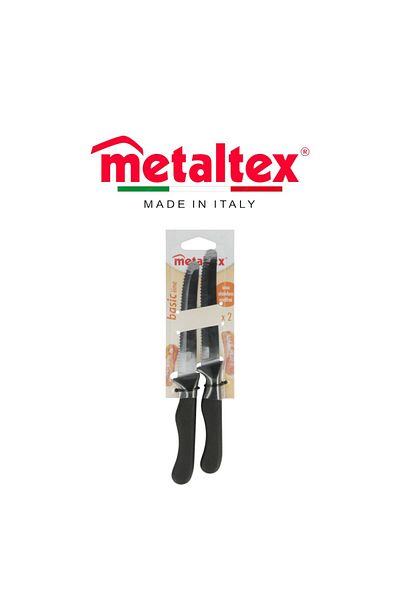 Metaltex Basic Set of 2 Table Knives 22cm – Modern and Durable Stainless Steel Knives