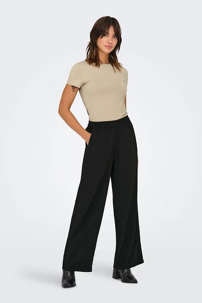 ONLY Only Women's Comfortable Fit Elastic Waist Pants with Pockets 15337956   Black