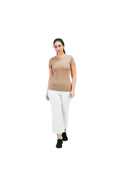 Giordano تي شيرت نسائي مطبوع عليه رسالة