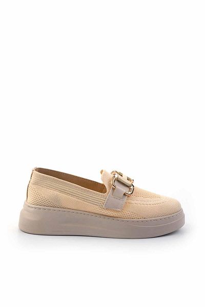 Bambi Loafer de damă tricotaje bej - K 01320302482