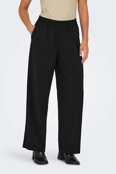 ONLY Only Women's Comfortable Fit Elastic Waist Pants with Pockets 15337956   Black