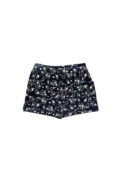 LOVETTI Girl's Friendly Cats Pattern Pocket Shorts