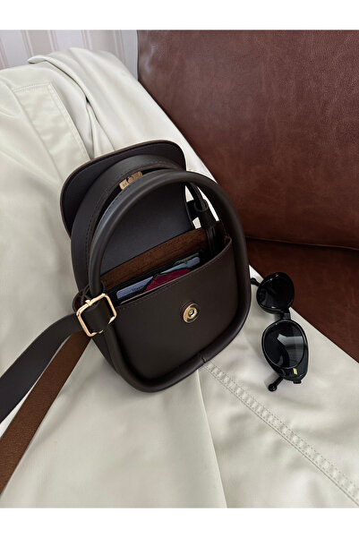 NOTHING Mini Shoulder Crossbody Bag with Brown Coated Magnet and Mini Stick