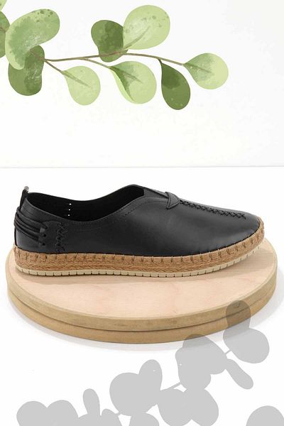Bambi Schwarze Espadrilles für Damen – K 01309210509