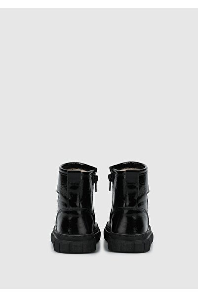 Kiddo Siyah Deri Kız Çocuk Bot