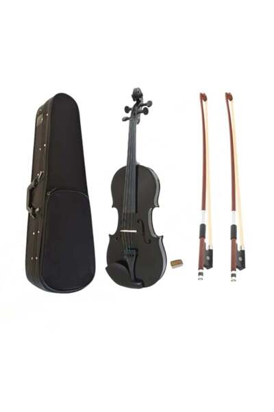 Depox Classical violin, wood, size 3/4 DEPOX®, two bows, black, case included