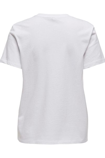 ONLY Tricou alb pentru femei Onllotta S/s Tee Cs Jrs - 15339251