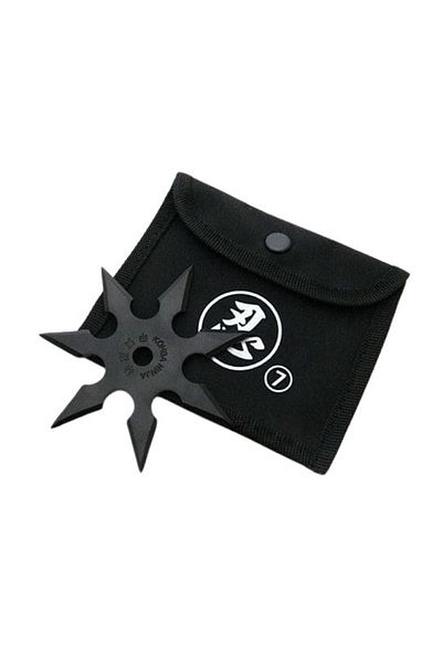 Depox Stea aruncătoare IdeallStore®, Ninja Warrior, cu 7 colțuri, metalic, negru, 9,5 cm