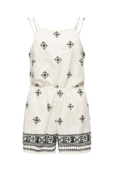 ONLY ONLCARO LINEN BL STRAP Γυναικεία λευκή φόρμα Playsuit - 15318559