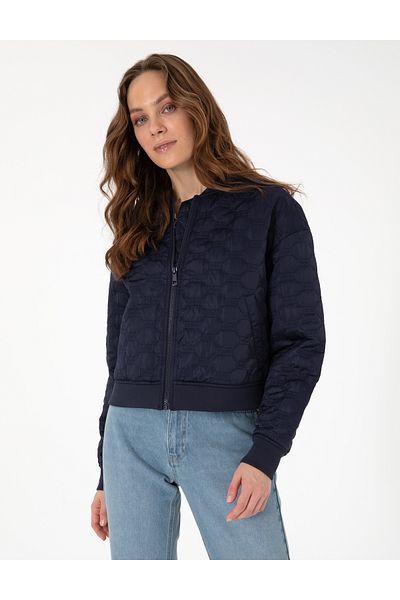 Pierre Cardin Navy Blue Crop Top Coat 50300918 -Vr033