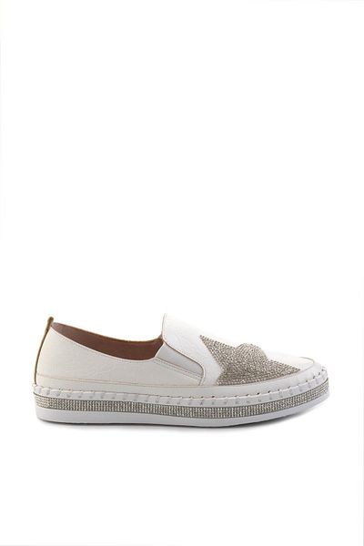 Bambi Pantofi albi de damă casual K 01309215609