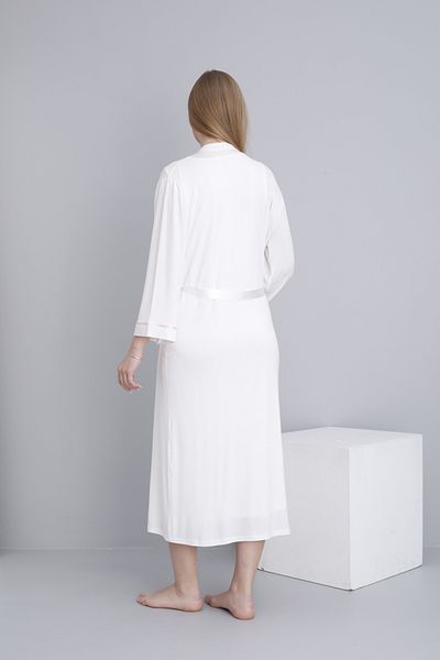 Miss Dünya Lissa Pregnant and Postpartum Zero Sleeve Nightgown Set with Stripe Detail, Suitable for Breastfeeding with Dressing Gown