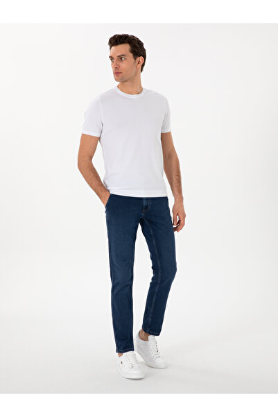 Cacharel Lacivert Slim Fit Pamuk Karışımlı Jean Pantolon 50298884-VR033