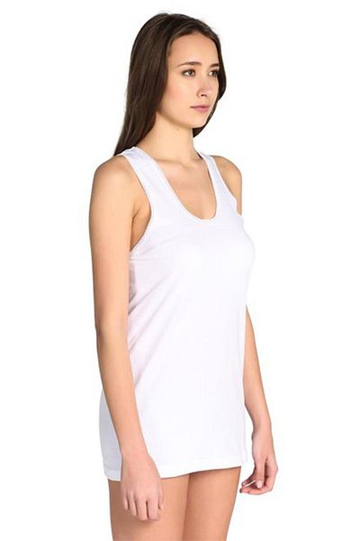 Pardon Women's White Thick Strap Cotton Combed Camisole Undershirt 6 Pack