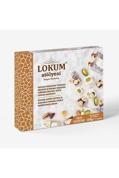 Lokum Atölyesi Sultan Pistachio & Cocoa Hazelnut 120g