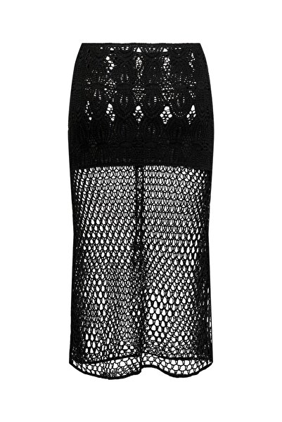 ONLY Onlflorence Crochet Skirt Women's Black Skirt - 15297075