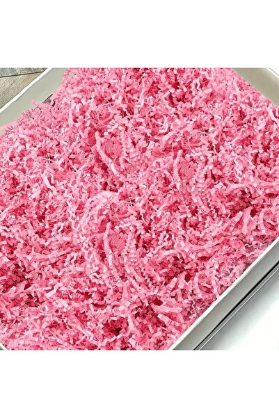 OZN AKSESUAR Kırpık Z Zigzag Pelur Kırpıntı Kağıt 100 gr Pembe Renk Süs Dolgu...