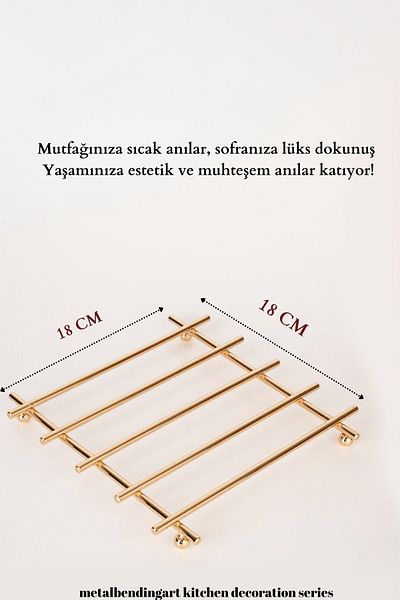 mba decor metal bending art Ray Model Gold Small Size Teapot Trivets Pot Mat Metal Trivets Tableware Kitchen Decoration
