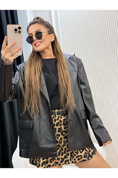 İkra Standart Beden Deri Ceket