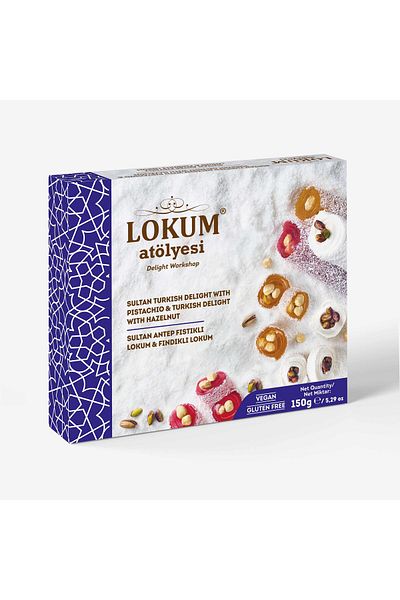 Lokum Atölyesi Sultan Turkish Delight with Pistachio and Hazelnut 150g