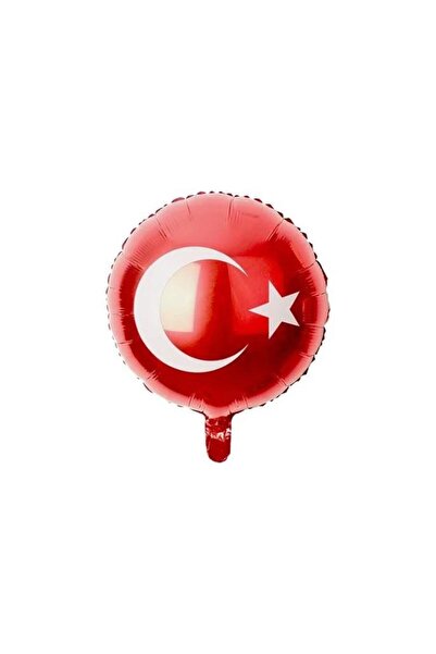 Onay Store Türk Bayraklı Helyum Gazı Uyumlu Folyo Balon 18" (45cm) - 23 Nisan...